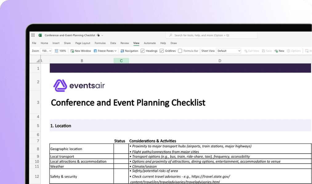 Conference and event planning checklist for professional event planners