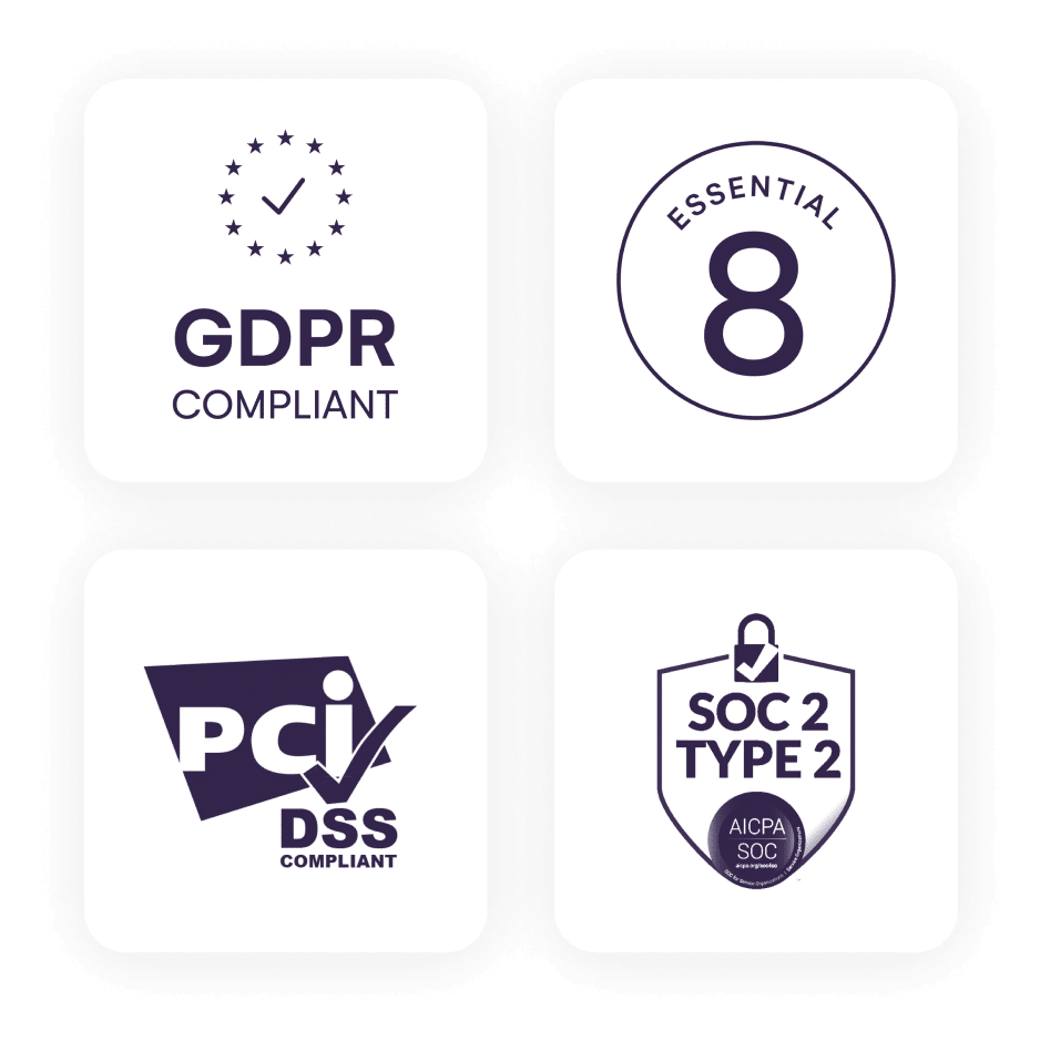 Your data security is our top priority at EventsAir - GDPR Compliant PCI DSS Essential Eight Soc 2 Type 2