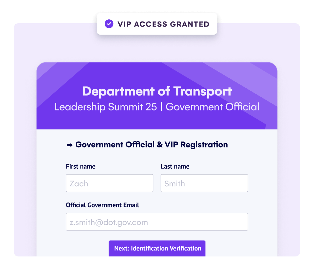 Smart registration and attendee management with EventsAir for government and federal agencies